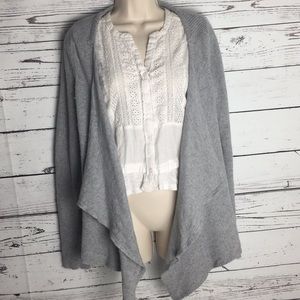 Moth Anthropologie cascade open hi-Lo cardigan